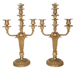 Paire de chandeliers d'époque Napoléon III