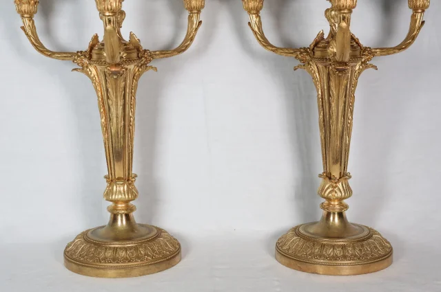 Paire de chandeliers d'époque Napoléon III
