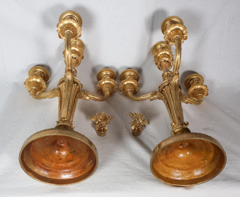 Paire de chandeliers d'époque Napoléon III