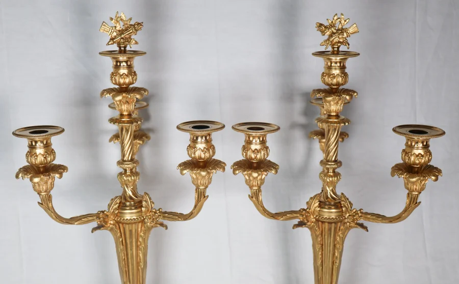 Paire de chandeliers d'époque Napoléon III