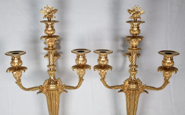 Paire de chandeliers d'époque Napoléon III