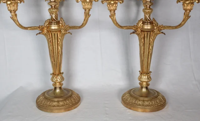 Paire de chandeliers d'époque Napoléon III