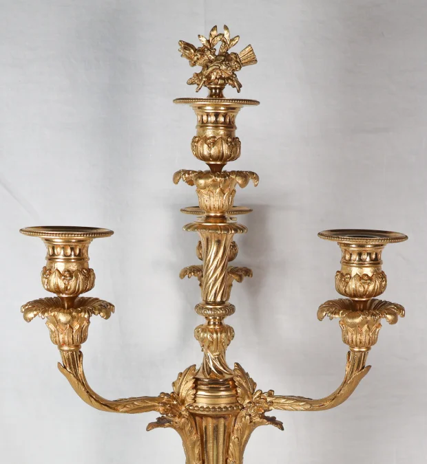 Paire de chandeliers d'époque Napoléon III
