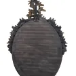 Miroir en bois doré ovale style Louis XVI fin 19ème