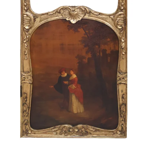 Paravent en bois doré style Louis XV fin XIXe