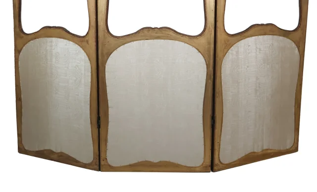 Paravent en bois doré style Louis XV fin XIXe
