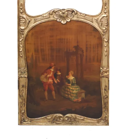 Paravent en bois doré style Louis XV fin XIXe