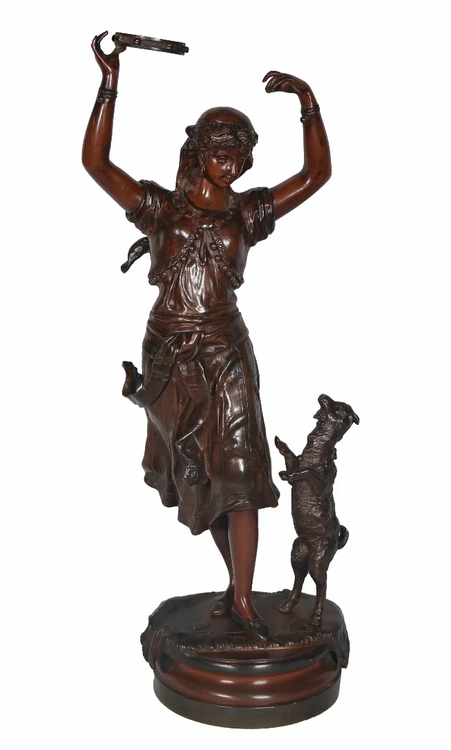 BRONZE FIGURE signed BERGMAN