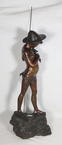 Bronze Jeune Pêcheur Napolitain Giovanni Varlese 1888-1922