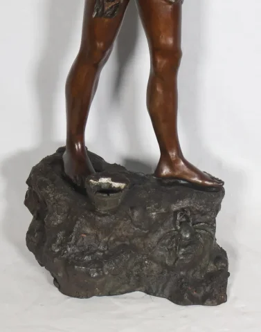 Bronze Jeune Pêcheur Napolitain Giovanni Varlese 1888-1922