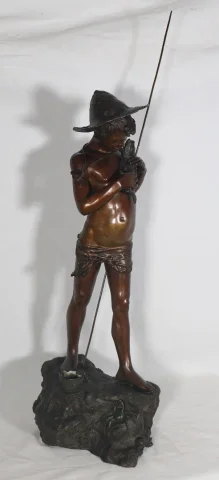 Bronze Jeune Pêcheur Napolitain Giovanni Varlese 1888-1922