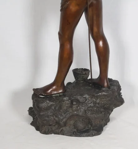 Bronze Jeune Pêcheur Napolitain Giovanni Varlese 1888-1922