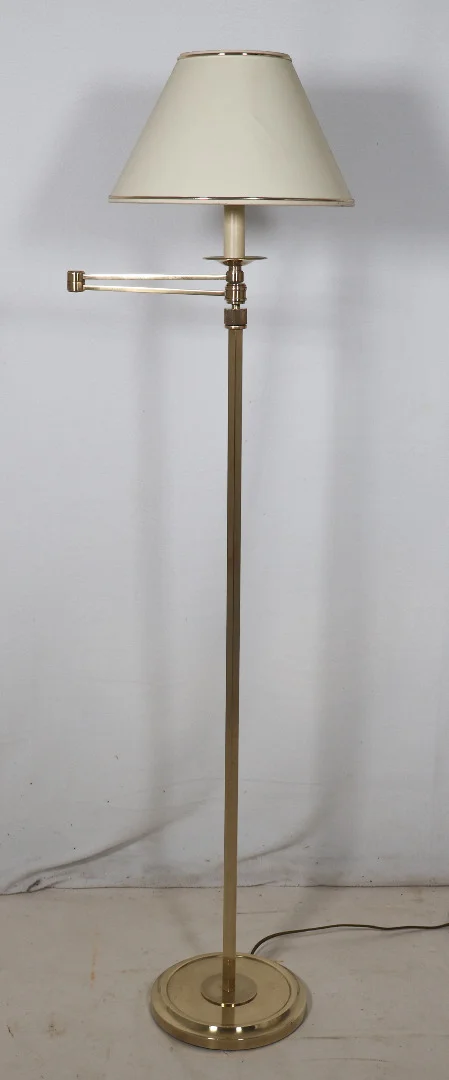 Lampadaire liseuse en bronze doré Maison Baguès, années 1970