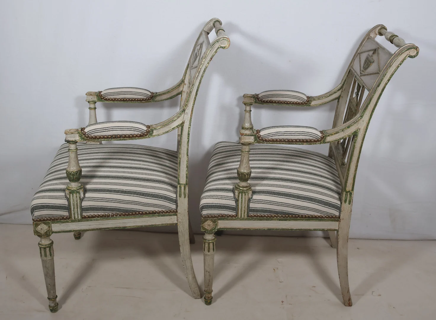 PAIR OF FRENCH DIRECTOIRE PERIOD ARMCHAIRS