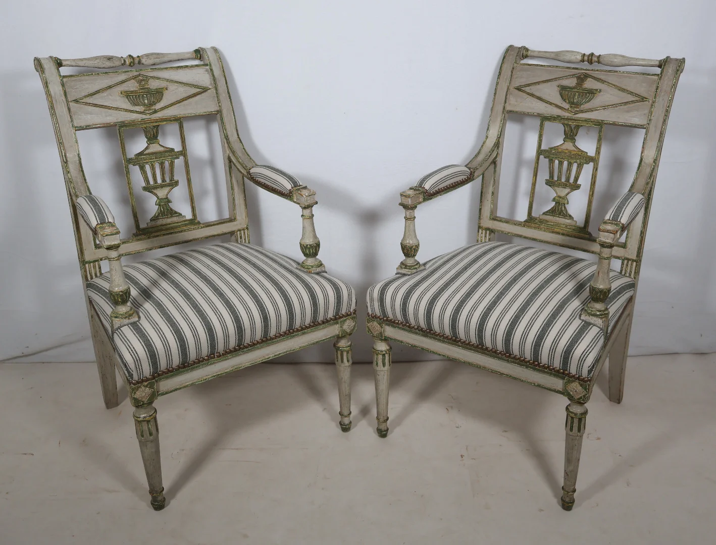 PAIR OF FRENCH DIRECTOIRE PERIOD ARMCHAIRS