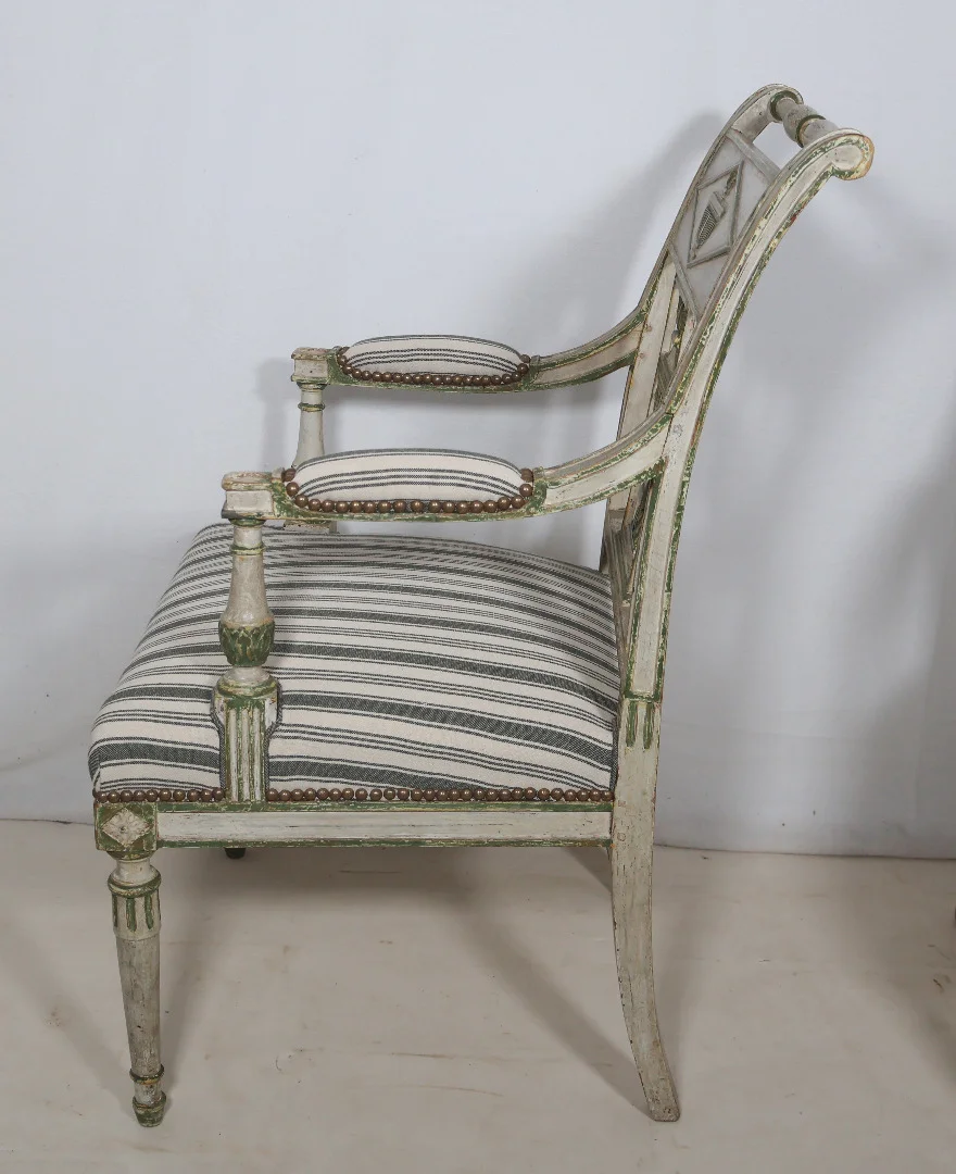 PAIR OF FRENCH DIRECTOIRE PERIOD ARMCHAIRS
