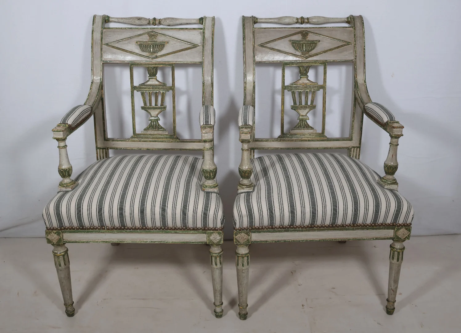 PAIR OF FRENCH DIRECTOIRE PERIOD ARMCHAIRS