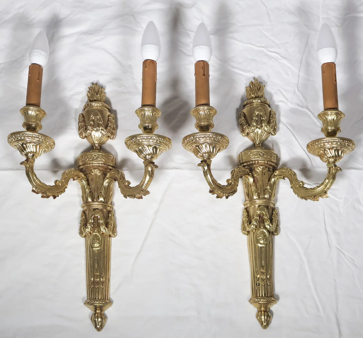 PAIR OF LOUIS XVI PERIOD WALL LIGHTS