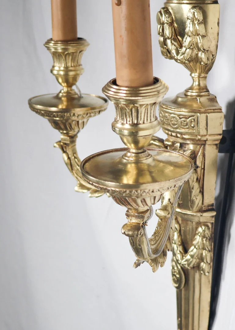 PAIR OF LOUIS XVI PERIOD WALL LIGHTS