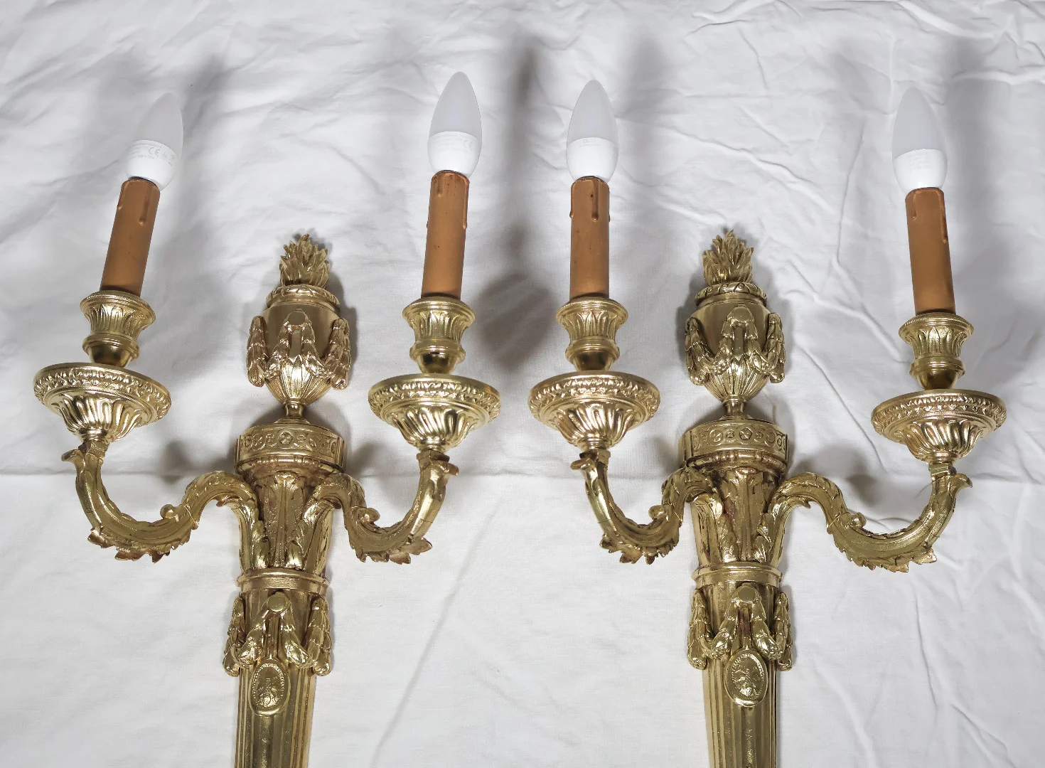 PAIR OF LOUIS XVI PERIOD WALL LIGHTS