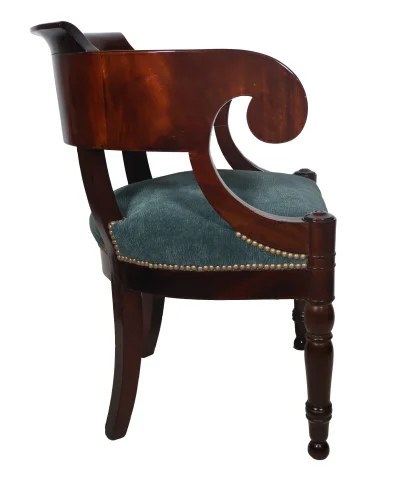 Fauteuil de bureau en acajou époque Restauration — Très bon état