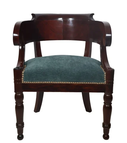 Fauteuil de bureau en acajou époque Restauration — Très bon état