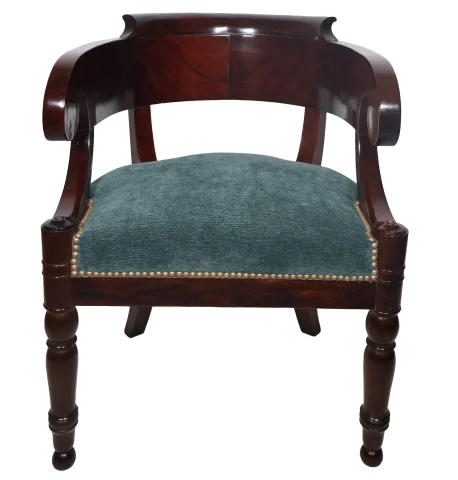 Fauteuil de bureau en acajou époque Restauration — Très bon état