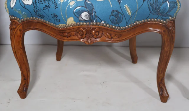 Pair of cabriolet armchairs stamped NOGARET, circa 1750