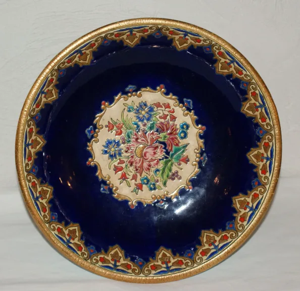 LONGWY EMAILLE DISH VON MP CHEVALIER 1951