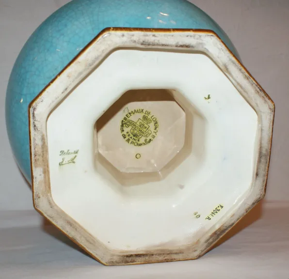 LONGWY EMAILLE DISH VON MP CHEVALIER 1951