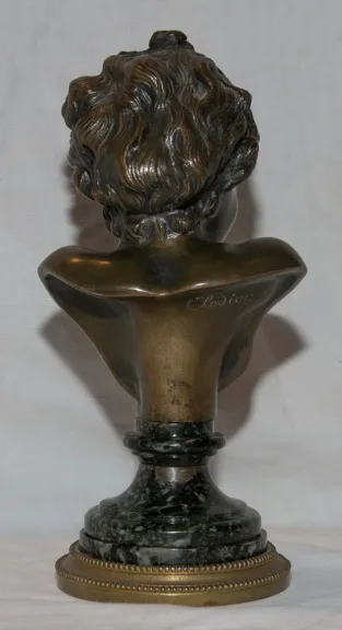 Buste d'enfant en bronze signé Clodion début 19ème siècle