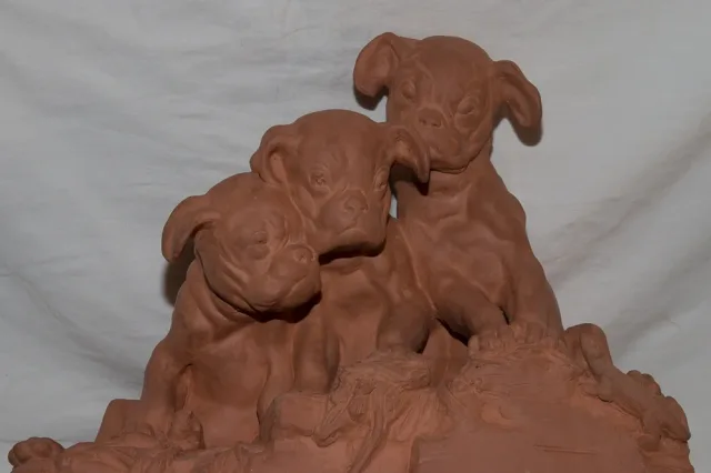 EARTHENWARE GROUP SIGNED GEORGES LUCIEN VACOSSIN