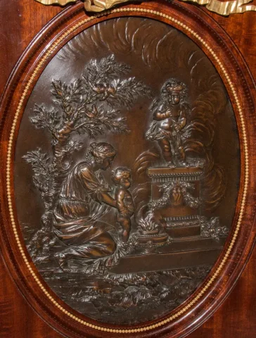 BRONZEMEDAILLON VON VENUS UND AMERIKA NACH CLODION