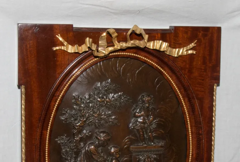 Médaillon en bonze "Vénus et l'enfant" d'après Clodion fin XIXe