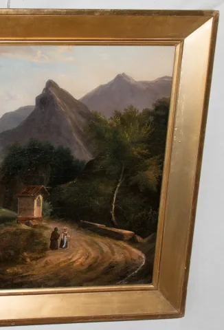Tableau paysage de montagne, Italie 1820-1830