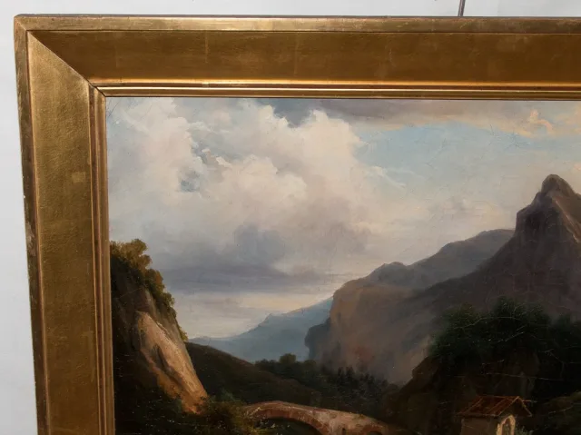 Tableau paysage de montagne, Italie 1820-1830