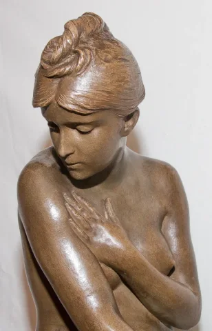 ESCULTURA EARTHENWARE FIRMADA POR PAUL DELAROCHE