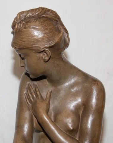 ESCULTURA EARTHENWARE FIRMADA POR PAUL DELAROCHE
