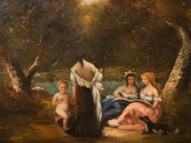 BARBIZON SCHOOL OIL ON CANVAS