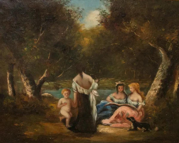 BARBIZON SCHOOL OIL ON CANVAS