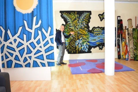 Aubusson , la galerie Dor présente une tapisserie d'après Jean Picart le Doux " AMAZONIE "