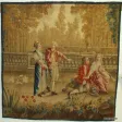 Promenade dans un parc – Manufacture Royale d’Aubusson 18ème siècle | Galerie DOR