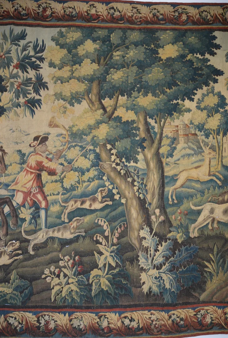 Aubusson Tapisseries Galerie Dor présente une chasse manufacture Royale