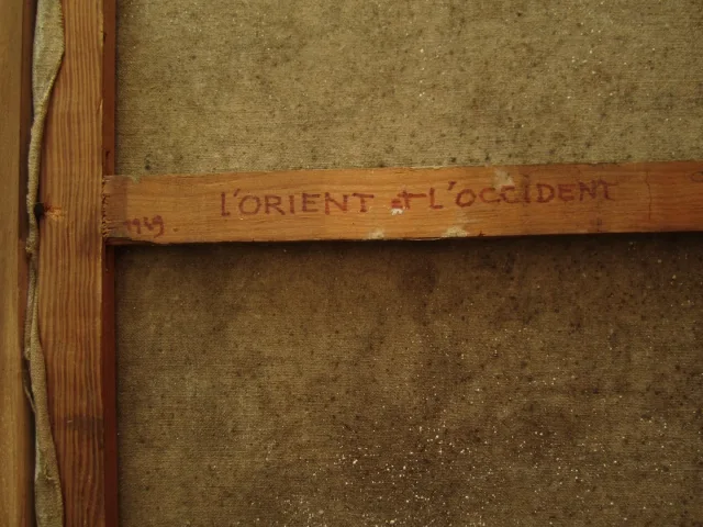 N°C023/4  tableau XX, signe George Rogy ,L'orient et l'occident,1949