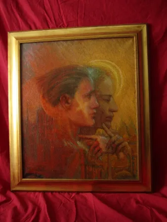 CANVAS SIGNED GEORGE ROGY 1949上のオイル