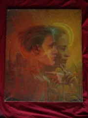 N°C023/4  tableau XX, signe George Rogy ,L'orient et l'occident,1949