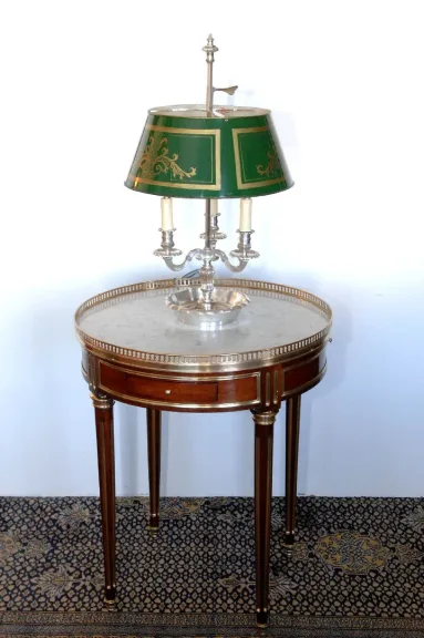 SILBERPLATTIERTE BOUILLOTTE-LAMPE