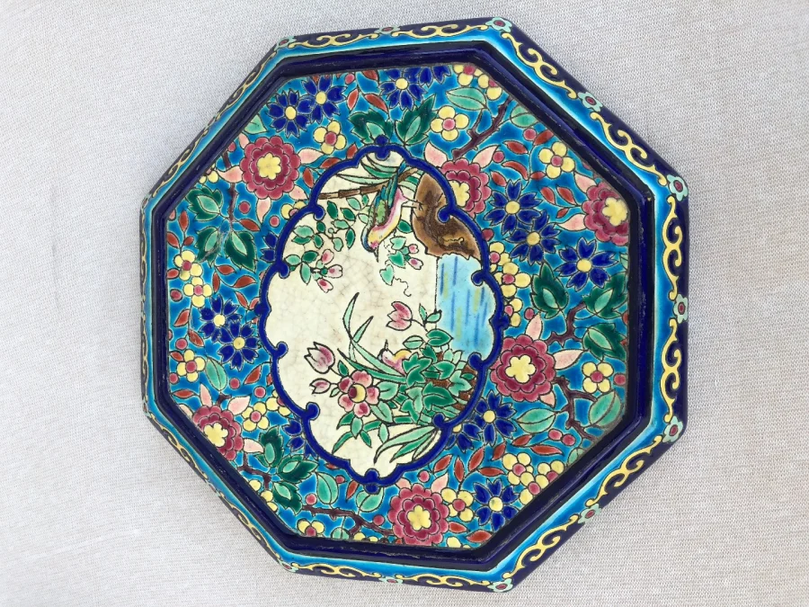 LONGWY ENAMEL DISH