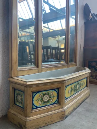 Porte manteau avec glace et jardinière