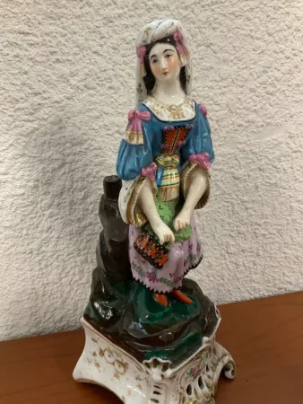 Paire d’encriers en  porcelaine Vieux Paris